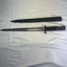 Belgian M1924 Mauser Long Export Bayonet & Metal Scabbard