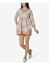 ULTRA FLIRT Womens Purple Long Sleeve Mini Shift Dress Size: S