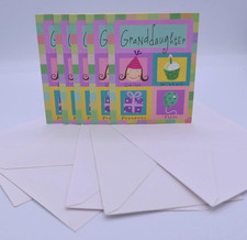 NEW Unused 5 Hallmark GRANDDAUGHTER Birthday Cards  Envelopes  24