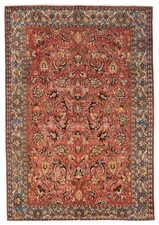 Traditional Vintage Hand-Knotted Area Rug 6'7" x 9'5" Oriental Wool Carpet