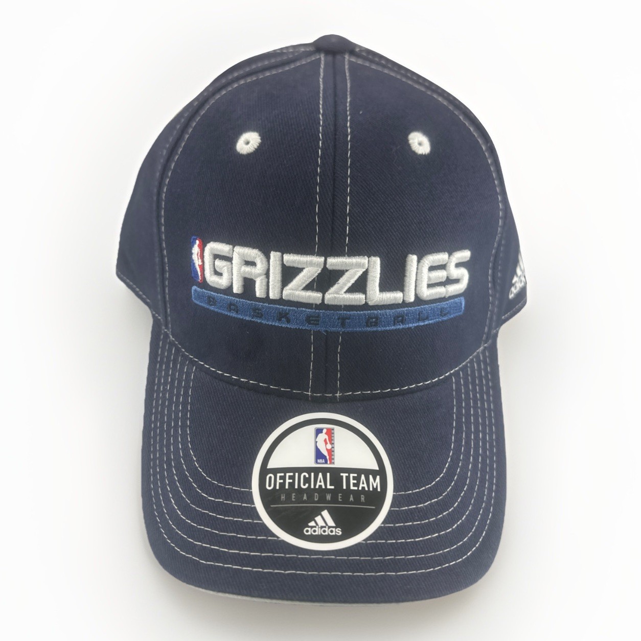 Adidas Official Team Head Wear Memphis Grizzlies Strap Back Hat, Cap Blue
