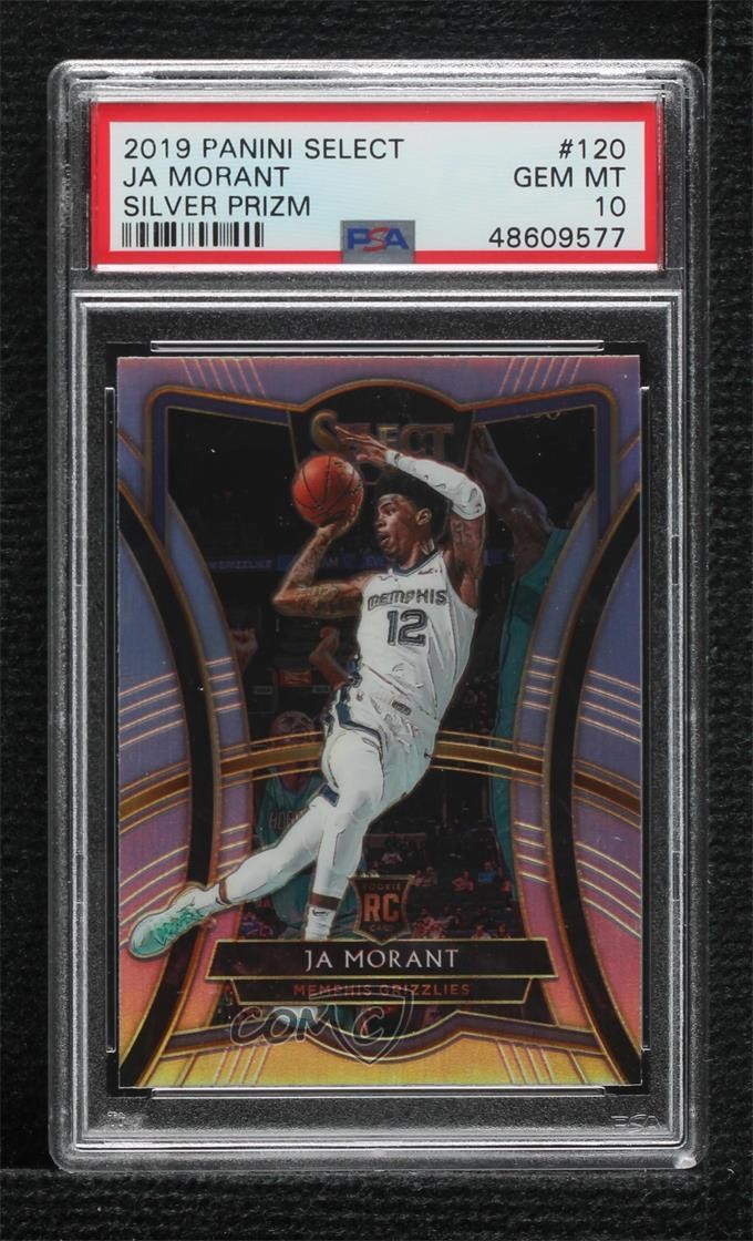 2019 Panini Select Premier Level Silver Prizm Ja Morant #120 PSA 10 GEM MT 02u0