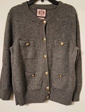 JUICY COUTURE Cardigan Sweater Preppy Gold Bu...