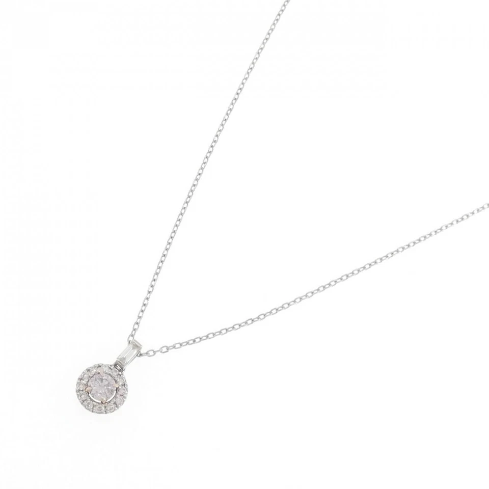 Authentic PT900 K18PG PT850 Pink Diamond Necklace 0.139CT  #230-000-106-6639 - Изображение 2 из 4