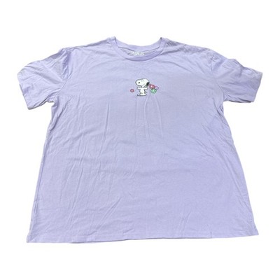 Peanuts Snoopy  Plant A Tree  T-Shirt   Lavender Graphic Tee Featuring  (XXL)