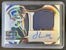 2024 Select Julian Love Jumbo Signature Swatch Jersey White Prizm Auto #/75