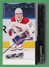Cole Caufield 2021-22 Upper Deck Series 1 Young Guns Rookie Card #201. rookie card picture