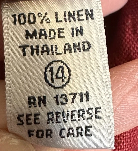 Vintage Valerie Stevens 100% Linen long Blazer Jacket Career sz 14P GVC - Image 4 of 4