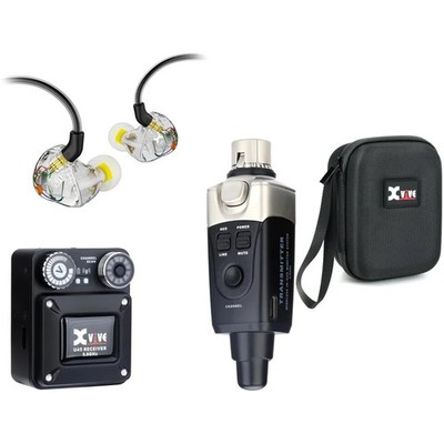 Xvive U45T9 Wireless In-ear Monitoring System with Hard Case - 5.8GHz, Black