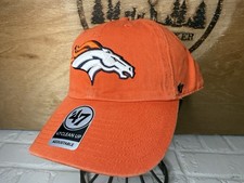 NEW 47 Brand Denver Broncos Clean Up Hat Adjustable Strapback Cap Orange