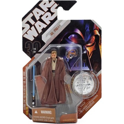 OBI-WAN KENOBI FIGURE STAR WARS SAGA LEGENDS HASBRO 30th ANNIVERSARY COIN JEDI B