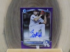 2025 Bowman Chrome Draft Autographs Purple Refractors #CPAZR Zach Root /250