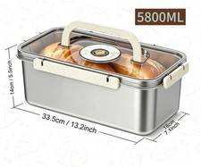 Stainless Steel Bread Bin Airtight Kitchen Storage  - CG T24