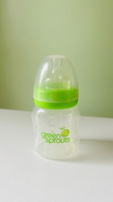 Green Sprouts 4 oz Baby Bottle Green Clear Feeding Bottle With Cap