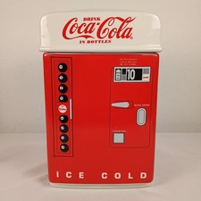Vintage Coca Cola Classic Vending Machine Cookie Jar 1995 Enescon Porcelain 