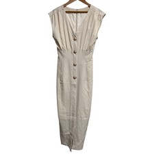 eimy istoire EM Pearl Cocoon Silhouette Dress Size S, Ivory Women USED