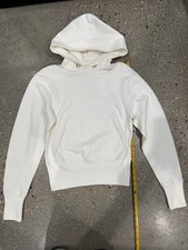 Helmut Lang Hoodie Sweater 100 Cotton White Sz XS