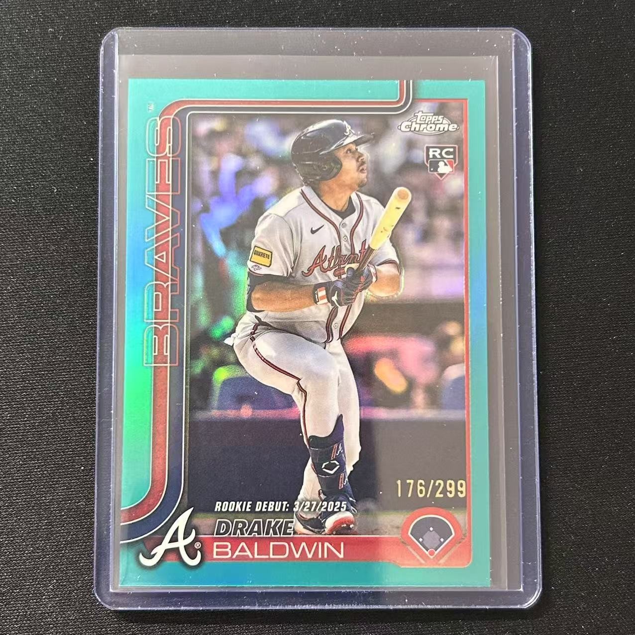 ☕️2025 TOPPS CHROME UPDATE SERIES DEBUT TEAL REFRACTOR /299 RC DRAKE BALDWIN