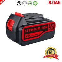 1X Aeboren 18V 20V 8,0Ah Akku Lithium FüR Black+Decker BL3020 LBXR20-OPE LBX4020