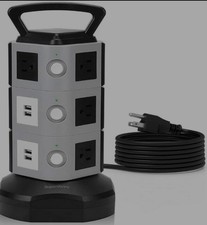 SUPERDANNY 6.5ft  4.2A 3000W 13A with 4 USB Ports Fast Charging