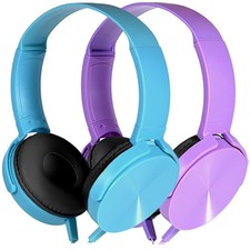 2 Pack Kids Headphones for School Classroom, Wired Computer Online Learning H...