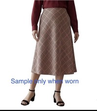 A LINE Vintage Wool Boho Plaid Midi Skirt Size 6 PreOwned