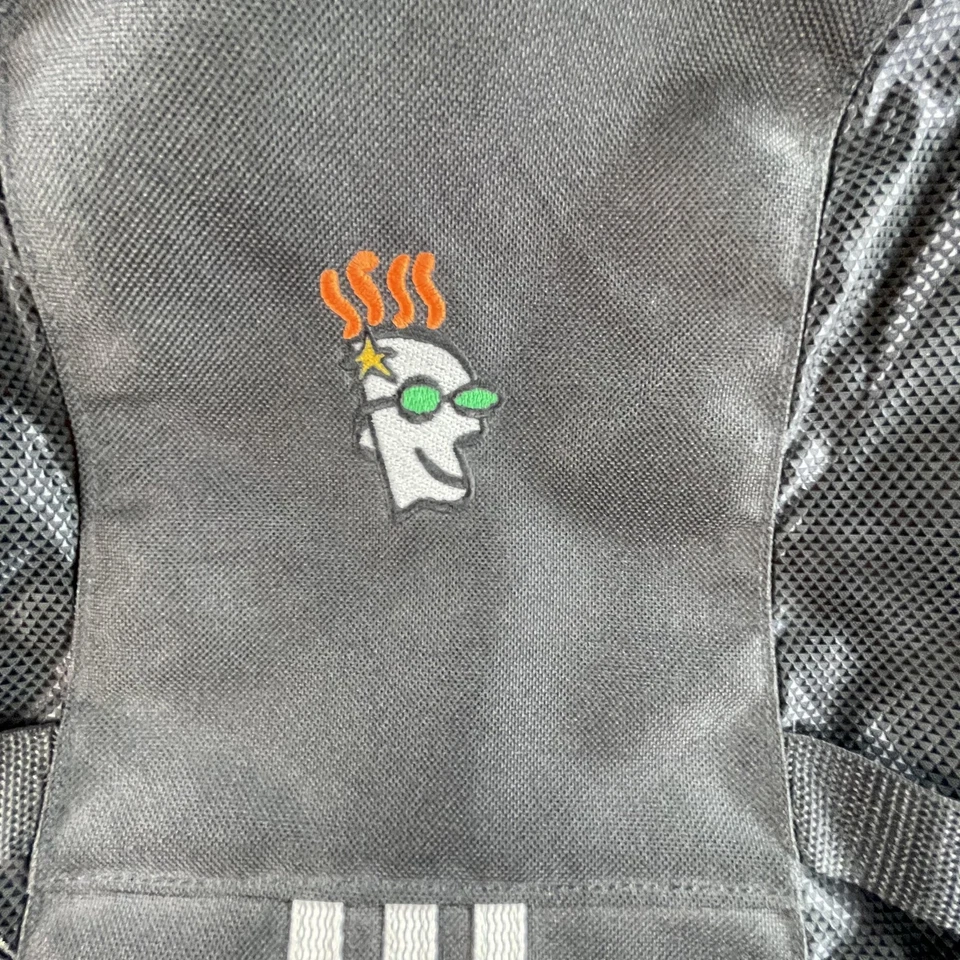 Adidas GoDaddy Mochila Bolso Negro Tres Rayas Logo Computadora Portátil Bolsa para Libros Foto 2 de 4