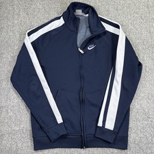 Vintage Y2K Nike Track Jacket Full Zip Navy Blue Men  s Medium White Striped
