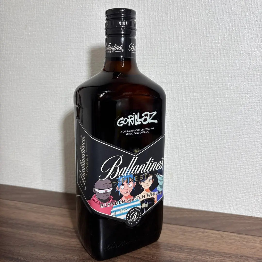 GORILLAZ x Ballantine's Finest Limited EMPTY Whisky Bottle Good