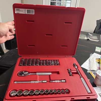 PROTO J52222 Socket Set 3/8'' Drive 29 Piece 12-Point Metric 8 to 19 mm
