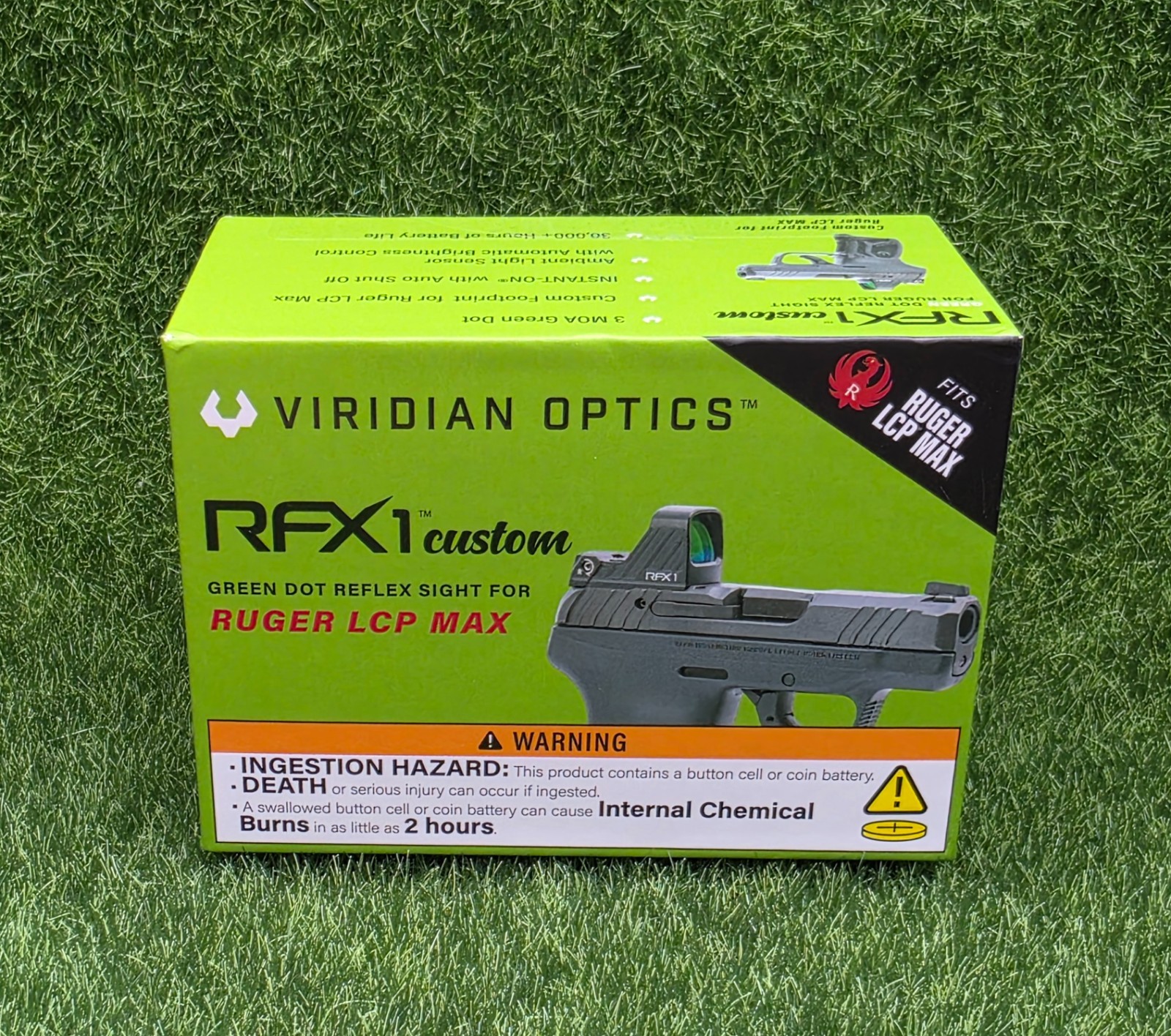 Lcp Max Rfx 1 Viridian RFX Custom 3 MOA Micro Green Dot Sight For Ruger LCP Max #981 ...
