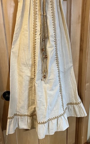 VTG Gunne Sax by Jessica Maxi Dress 70s Boho Macrame Lace Trim Cottagecore Sz 5 - Photo 4/17