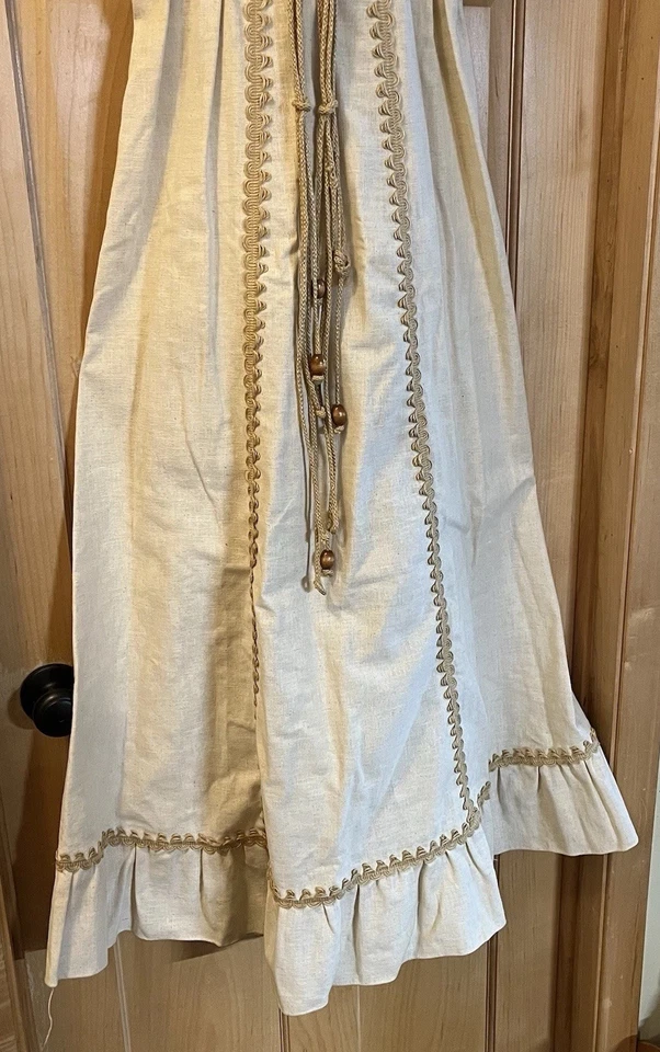 VTG Gunne Sax by Jessica Maxi Dress 70s Boho Macrame Lace Trim  Cottagecore Sz 5 - Image 4 of 4