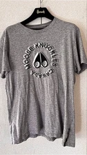 Moose Knuckles Gray Logo Print T-Shirt XL(LL)