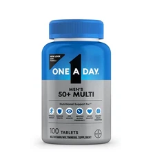 One A Day Men's 50 Plus Healthy Advantage Multivitamin 200 Tablets Mint Blue