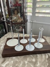 Lot of 7 Misc Vintage White Doll Stands