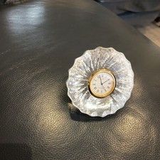 Dartington Crystal Paperweight/Desk Clock