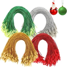 600 Pcs Christmas Ornament Hooks Hangers Snap String for Tree Decoration