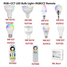 Miboxer 2.4G Led Bulb light MR16 GU10 E14 E27 4W 6W 12W CCT RGB+CCT Wifi Remote