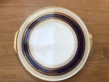 Bavaria Edelstein Tortenplatte Kuchenplatte Jägerslo Blau mit Goldrand - ca33 cm