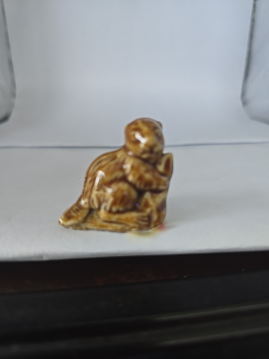 Wade Whimsies Beaver Miniature Porcelain Figurine Red Rose Tea Made in England