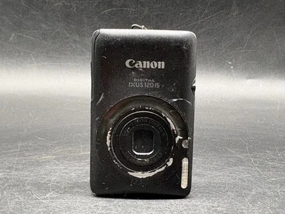 Canon Digitalkamera Schwarz IXUS 120 IS 4x IS Zoom Kompakt Vintage - Bild 1 von 4