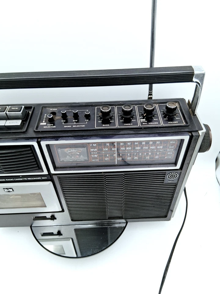 National Panasonic RQ-560 3 Band Radio Cassette Recorder Japan 1970s TAPE Works - Image 4 of 4