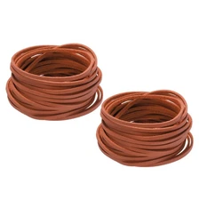 Faux Leather Cord Suede Cord, 5.5 Yards 2.6mm String, Orange Red, 2 Pack
