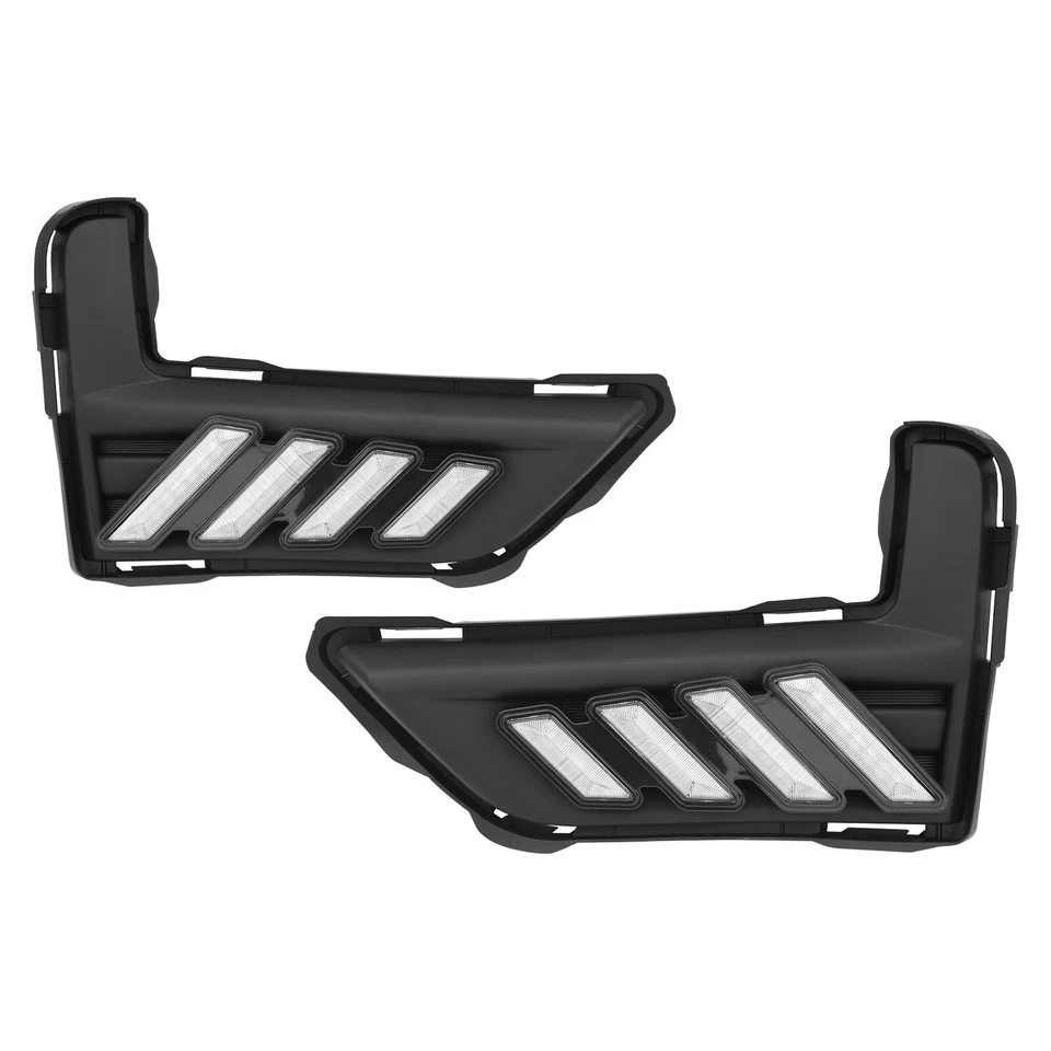 Par de luces antiniebla secuenciales intermitente parachoques LED DRL para Nissan Rogue 2017-2020 Foto 3 de 4