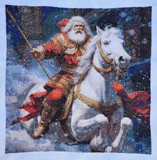 Horse rider completed cross stitch picture