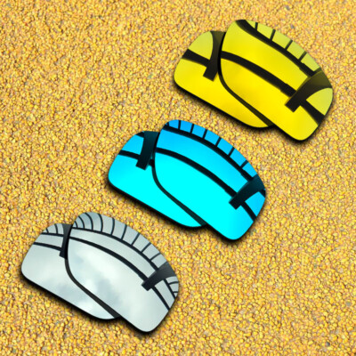 3Pairs Lenses Replacement for-Costa Del Mar Corbina Polarized-Silver&Blue&Gold