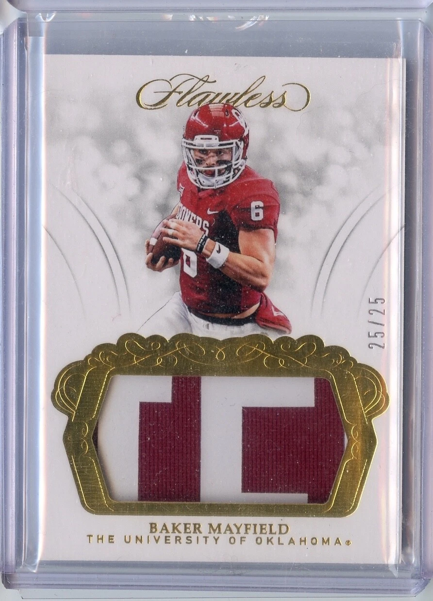 Baker Mayfield Panini Flawless Collegiate Rookie Patches #RPBM Gold