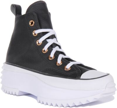 Converse A04183C Run Star Hike Forest Glam Unisex Trainer Schwarz Weiß UK 4 - 6
