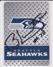 BOB LURTSEMA SEATTLE SEAHAWKS 1976-77 WESTERN MICHIGAN AUTOGRAPHED PLAYING CARD